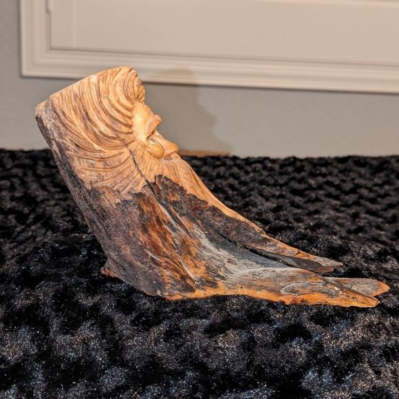 Handcrafted Folkart Wooden Old Man - Picture 4 of 8